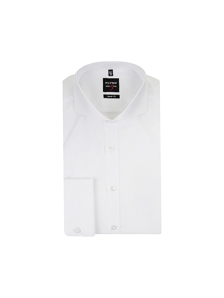Olymp Level Five Dress Shirt Body Fit White 38 9